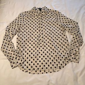 J. Crew polka dot top